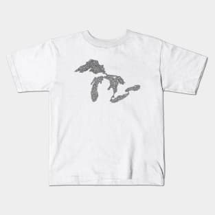 Great Lakes Map Design Kids T-Shirt